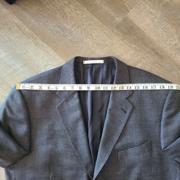 Joseph Abboud Nordstrom US Men's Size 42R Silk Wool Navy Sport Coat - Picture 13 of 14